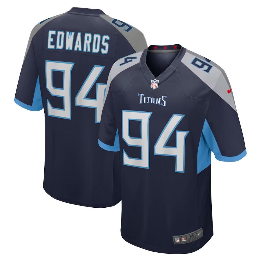 Men Tennessee Titans #94 Mario Edwards Nike Navy Home Game Player NFL Jersey